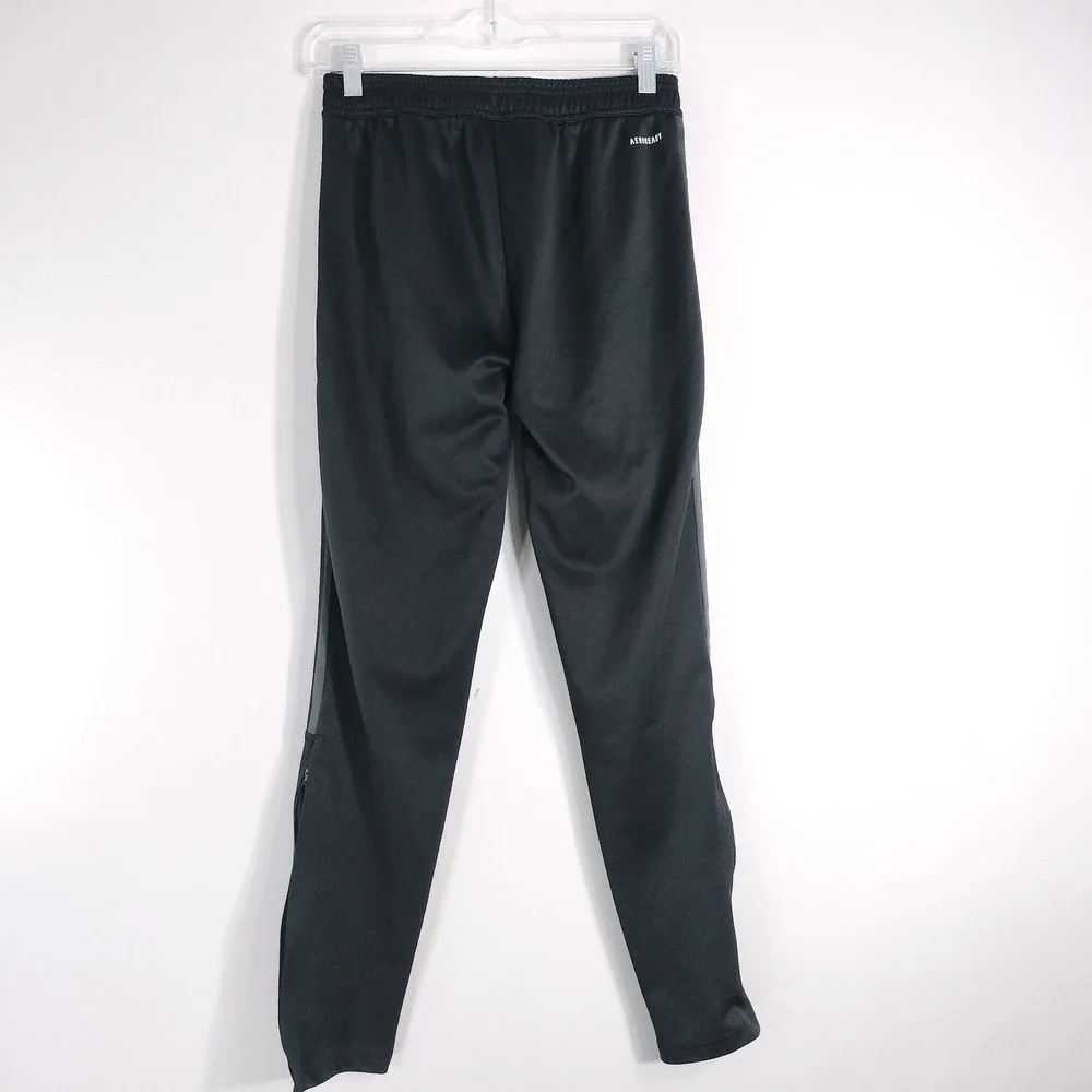 Adidas Youth Black Track Pants; Aeroready Primegreen Soccer Training Joggers